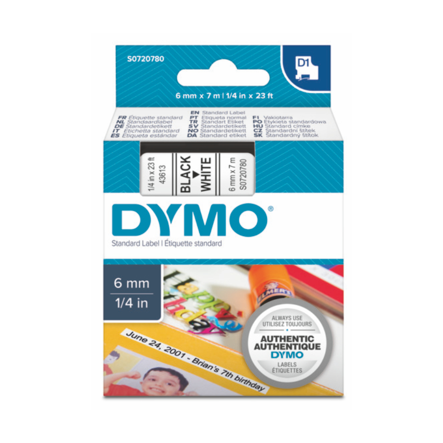 DYMO D1 6mm Yedek Şerit Etiketler